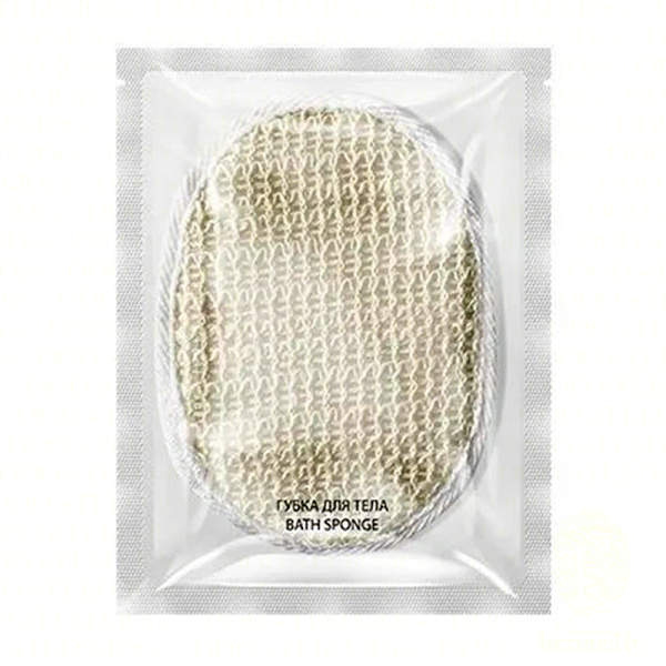 Губка мочалка для тела (50 шт.) массажная одноразовая в метал. пакете (50 шт.)