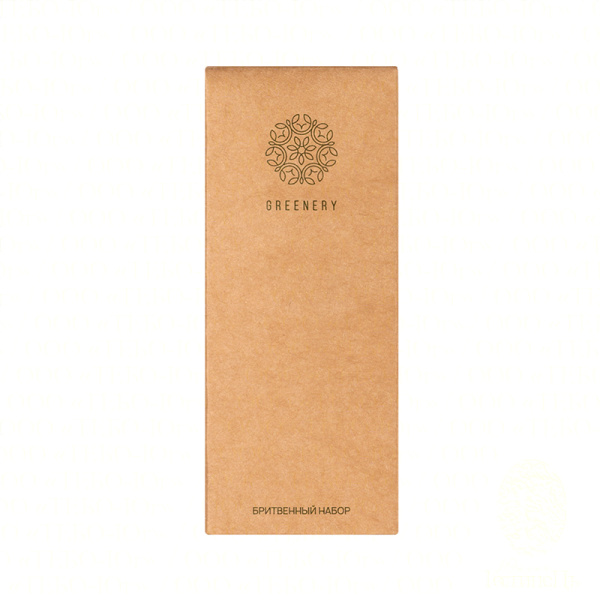 Бритвенный набор, упак. крафт-картон «Greenery» / Shaving set (200 шт.)